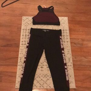 vs pink workout set